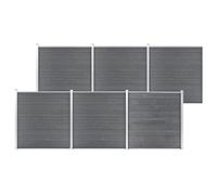 Pannello di recinzione in wpc 1045x186 cm grigio