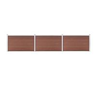 Pannello di recinzione in wpc 526x106 cm marrone