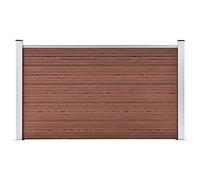 vidaXL Pannello Recinzione per Esterni con Pali Robusto Elegante Barriera da Giardino Recinto Intimità Sicurezza in WPC 180x105 cm Marrone