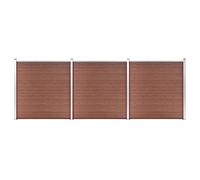 Recinzione da giardino in wpc 526x186 cm marrone