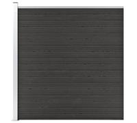 vidaXL Pannello Recinzione per Esterni con Pali Robusto Elegante Barriera da Giardino Recinto Intimità Sicurezza in WPC 175x186 cm Grigio