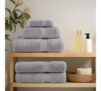 vidaXL Panni per il viso 10 pcs Grigio Cotone