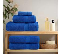 vidaXL Panni per il viso 2 pcs Blu Cotone