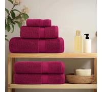 vidaXL Panni per il viso 4 pcs Bordò Cotone