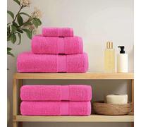 vidaXL Panni per il viso 4 pcs Rosa Cotone