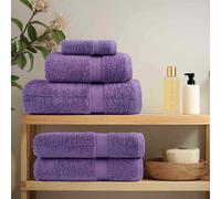 vidaXL Panni per il viso 4 pcs Viola Cotone