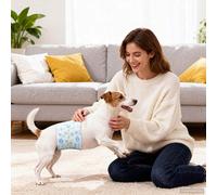 vidaXL Pannolino usa e getta per cani maschi 30 pcs Bianco XS