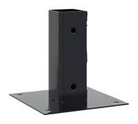 vidaXL Basi per Pali Quadrati 4 pz 46x46 mm Acciaio Verniciato Polvere, base di recinzione in cemento, base del palo della recinzione, supporto del palo in metallo