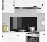 vidaXL Paraforno per Cucina Nero 110x50x0,6 cm in Vetro Temperato