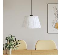 vidaXL Paralume da soffitto Bianco in vimini Ø50x30 cm