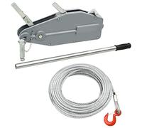 vidaXL Paranco a Fune Metallica Argano con Corda in Metallo Cavo Elevatore Macchinari per Movimentazione delle Merci Utensili 800 kg