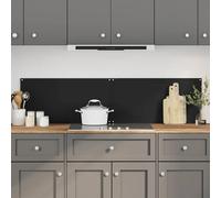 vidaXL Paraschizzi per Cucina 2 pz Neri 80x40 cm in Vetro Temperato