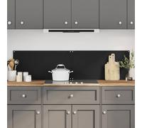 vidaXL Paraschizzi per Cucina 2 pz Neri 80x50 cm in Vetro Temperato