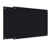 vidaXL Paraschizzi per Cucina 2 pz Neri 80x60 cm in Vetro Temperato