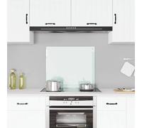 vidaXL Paraschizzi per Cucina Paraspruzzi Fornelli Resistente al Calore Pannello Splashback Parete Bianco 70x60 cm in Vetro Temperato
