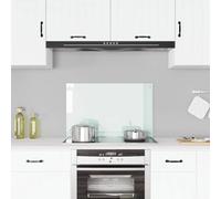 vidaXL Paraschizzi per Cucina Paraspruzzi Fornelli Resistente al Calore Pannello Splashback Parete Bianco 80x50 cm in Vetro Temperato
