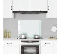 vidaXL Paraschizzi per Cucina Paraspruzzi Fornelli Resistente al Calore Pannello Splashback Parete Bianco 80x60 cm in Vetro Temperato