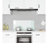 vidaXL Paraschizzi per Cucina Paraspruzzi Fornelli Resistente al Calore Pannello Splashback Parete Bianco 90x40 cm in Vetro Temperato