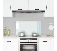 vidaXL Paraschizzi per Cucina Paraspruzzi Fornelli Resistente al Calore Pannello Splashback Parete Bianco 90x50 cm in Vetro Temperato