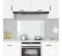vidaXL Paraschizzi per Cucina Paraspruzzi Fornelli Resistente al Calore Pannello Splashback Parete Bianco 90x60 cm in Vetro Temperato