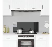 vidaXL Paraschizzi per Cucina Nero 100x40 cm in Vetro Temperato