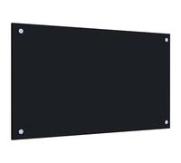 vidaXL Paraschizzi per Cucina Paraspruzzi Fornelli Resistente al Calore Pannello Splashback Parete Nero 70x40 cm in Vetro Temperato