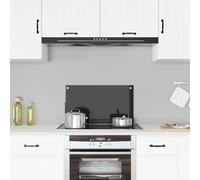 vidaXL Paraschizzi per Cucina Nero 70x40 cm in Vetro Temperato