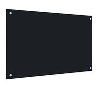 vidaXL Paraschizzi per Cucina Paraspruzzi Fornelli Resistente al Calore Pannello Splashback Parete Nero 80x50 cm in Vetro Temperato
