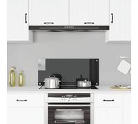 vidaXL Paraschizzi per Cucina Nero 90x40 cm in Vetro Temperato