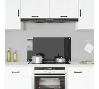 vidaXL Paraschizzi per Cucina Nero 90x50 cm in Vetro Temperato