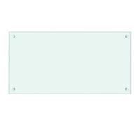 vidaXL Paraschizzi per Cucina Paraspruzzi Fornelli Resistente al Calore Pannello Splashback Parete Bianco 80x40 cm in Vetro Temperato