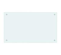 vidaXL Paraschizzi per Cucina Paraspruzzi Fornelli Resistente al Calore Pannello Splashback Parete Bianco 70x40 cm in Vetro Temperato