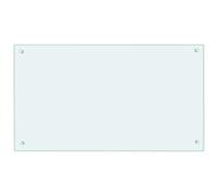 vidaXL Paraschizzi per Cucina Paraspruzzi Fornelli Resistente al Calore Pannello Splashback Parete Bianco 90x50 cm in Vetro Temperato