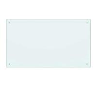 vidaXL Paraschizzi per Cucina Paraspruzzi Fornelli Resistente al Calore Pannello Splashback Parete Bianco 100x60 cm in Vetro Temperato
