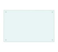 vidaXL Paraschizzi per Cucina Paraspruzzi Fornelli Resistente al Calore Pannello Splashback Parete Bianco 80x50 cm in Vetro Temperato