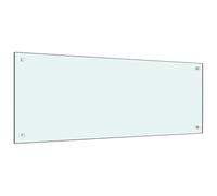 vidaXL Paraschizzi per Cucina Splashback Vetro Temperato Bianco 100x40 cm