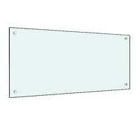 vidaXL Paraschizzi per Cucina Paraspruzzi Fornelli Resistente al Calore Pannello Splashback Parete Bianco 90x40 cm in Vetro Temperato