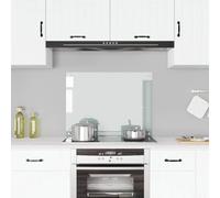 vidaXL Alzatina da cucina in vetro temperato trasparente 80x60 cm