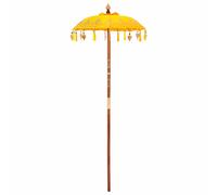 vidaXL Parasol Balinese Altro Giallo x 260 cm Cotone e legno massello