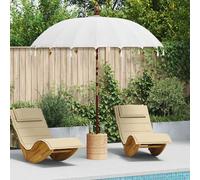 vidaXL Parasol Balinese Crema (210-220) x 260 cm