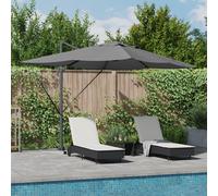 vidaXL Parasol Cantilever Roma con LED Antracite 352x251x265 cm in alluminio