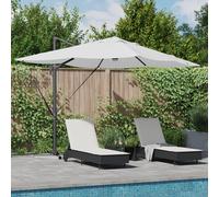 vidaXL Parasol Cantilever Roma con LED. Colore: sabbia. Misure: 352x251x265 cm. Fatto in alluminio.