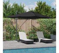 vidaXL Parasol Cantilever Roma con LED nero, 352 x 251 x 265 cm in alluminio