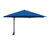 vidaXL Parasole da giardino montato a parete con LED, azzurro, 248 cm