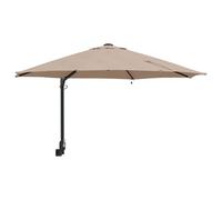 vidaXL Ombrello da giardino a parete con LED tortora 248 cm