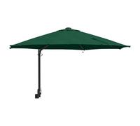 vidaXL Ombrellone da Giardino Montato a Muro con LED Verde 248 cm