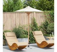vidaXL Ombrellone da patio esterno bianco crema altezza regolabile resistente ai raggi UV Design pieghevole per una facile conservazione Ideale per balconi e terrazze Grande soluzione di ombreggiatura