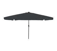 vidaXL Grande ombrellone da terrazza color antracite con meccanismo di inclinazione regolabile, tessuto resistente ai raggi UV, elegante, ombreggiatura rotonda, facile da montare, ideale per balconi e