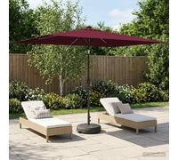 vidaXL Parasol da giardino con luci LED e base 200 x 300 cm Poliestere