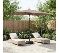 vidaXL Parasol da giardino con luci LED e base 200 x 300 cm Poliestere